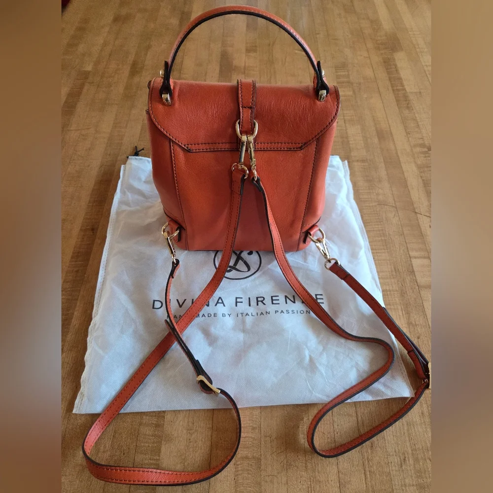 Italian Leather Handbag / Crossbody Bag Handmade By Divina Firenze - Picture 7 of 15
